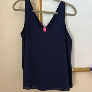 Beautiful Blouse Small Navy Blue Lilly Pulitzer